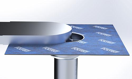 Anschluss an Topfgully, senkrecht Anschluss an Topfgully, senkrecht