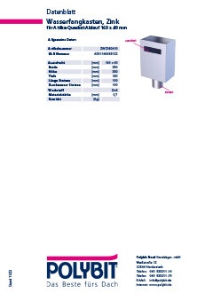 Download Wasserfangkasten für Attika-Quadrat-Ablauf