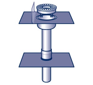 zur Produktseite Balkon-Topf-Gully-System, senkrecht, Dachbahn