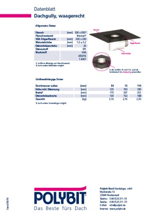 Download Dachgully, waagerecht
