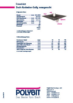 Download Dach-Kaskaden-Gully, waagerecht